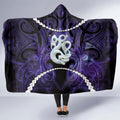 Maori Matariki Manaia Waiporoporo Hooded Blanket Maori Kowhaiwhai Pattern Galaxy