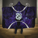 Maori Matariki Manaia Waiporoporo Hooded Blanket Maori Kowhaiwhai Pattern Galaxy