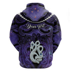 Personalised Maori Matariki Manaia Waiporoporo Hoodie Maori Kowhaiwhai Pattern Galaxy