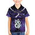 Personalised Maori Matariki Manaia Waiporoporo Kid Hawaiian Shirt Maori Kowhaiwhai Pattern Galaxy