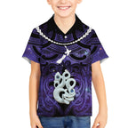 Personalised Maori Matariki Manaia Waiporoporo Kid Hawaiian Shirt Maori Kowhaiwhai Pattern Galaxy