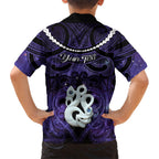 Personalised Maori Matariki Manaia Waiporoporo Kid Hawaiian Shirt Maori Kowhaiwhai Pattern Galaxy