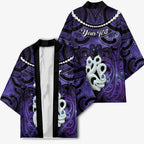 Personalised Maori Matariki Manaia Waiporoporo Kimono Maori Kowhaiwhai Pattern Galaxy