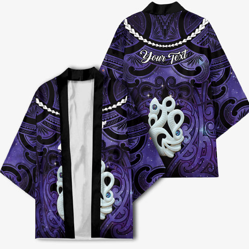 Personalised Maori Matariki Manaia Waiporoporo Kimono Maori Kowhaiwhai Pattern Galaxy