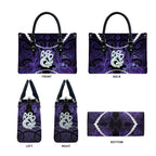 Maori Matariki Manaia Waiporoporo Leather Bag Maori Kowhaiwhai Pattern Galaxy