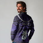 Personalised Maori Matariki Manaia Waiporoporo Long Sleeve Polo Shirt Maori Kowhaiwhai Pattern Galaxy