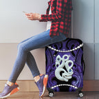Maori Matariki Manaia Waiporoporo Luggage Cover Maori Kowhaiwhai Pattern Galaxy