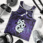 Personalised Maori Matariki Manaia Waiporoporo Men Tank Top Maori Kowhaiwhai Pattern Galaxy