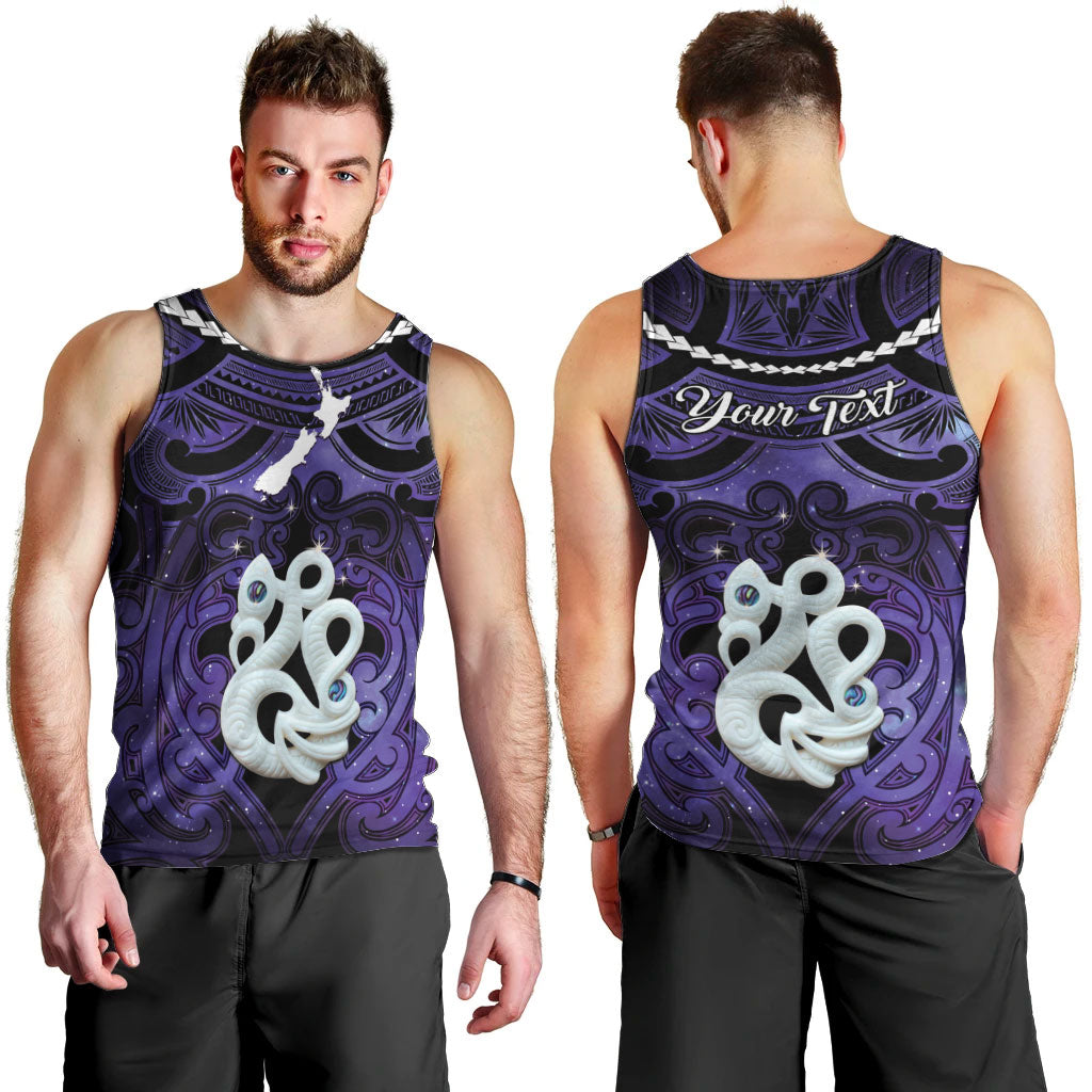 Personalised Maori Matariki Manaia Waiporoporo Men Tank Top Maori Kowhaiwhai Pattern Galaxy