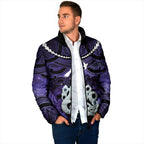 Personalised Maori Matariki Manaia Waiporoporo Padded Jacket Maori Kowhaiwhai Pattern Galaxy