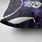 Maori Matariki Manaia Waiporoporo Pillow Cover Maori Kowhaiwhai Pattern Galaxy