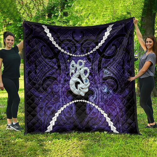 Maori Matariki Manaia Waiporoporo Quilt Maori Kowhaiwhai Pattern Galaxy