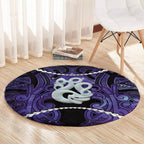Maori Matariki Manaia Waiporoporo Round Carpet Maori Kowhaiwhai Pattern Galaxy
