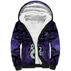 Personalised Maori Matariki Manaia Waiporoporo Sherpa Hoodie Maori Kowhaiwhai Pattern Galaxy