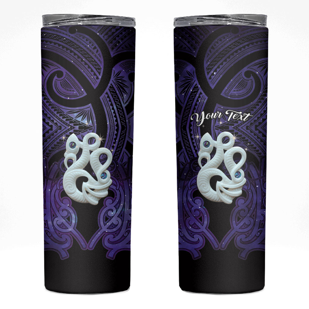 Personalised Maori Matariki Manaia Waiporoporo Skinny Tumbler Maori Kowhaiwhai Pattern Galaxy