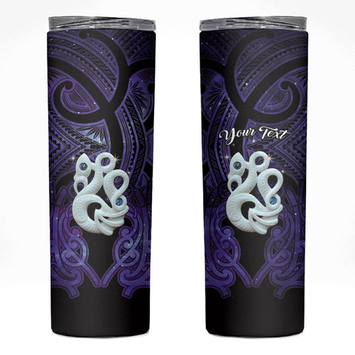 Personalised Maori Matariki Manaia Waiporoporo Skinny Tumbler Maori Kowhaiwhai Pattern Galaxy