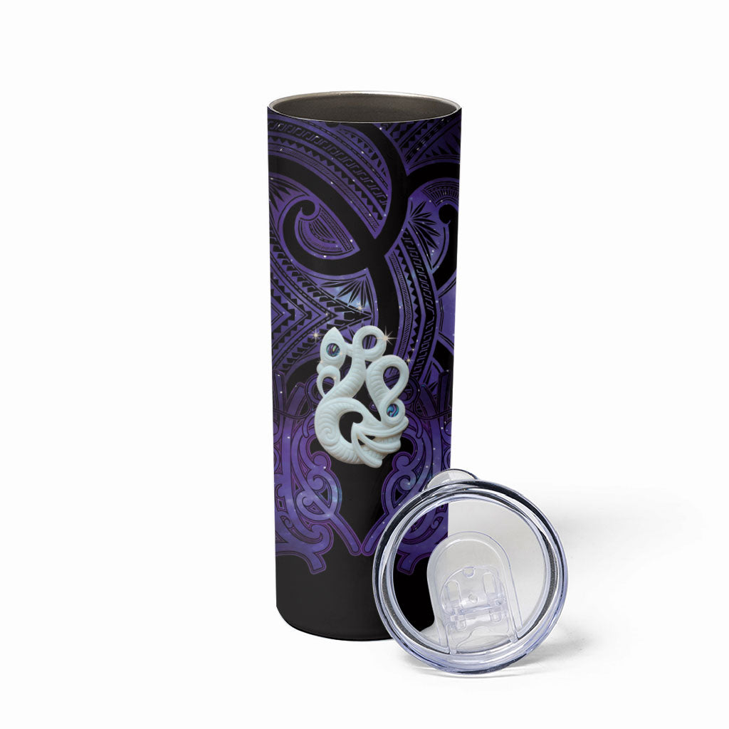 Personalised Maori Matariki Manaia Waiporoporo Skinny Tumbler Maori Kowhaiwhai Pattern Galaxy