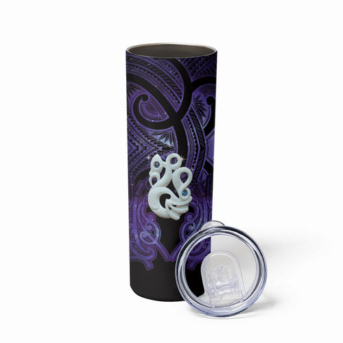 Personalised Maori Matariki Manaia Waiporoporo Skinny Tumbler Maori Kowhaiwhai Pattern Galaxy