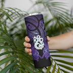 Personalised Maori Matariki Manaia Waiporoporo Skinny Tumbler Maori Kowhaiwhai Pattern Galaxy