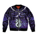 Personalised Maori Matariki Manaia Waiporoporo Sleeve Zip Bomber Jacket Maori Kowhaiwhai Pattern Galaxy