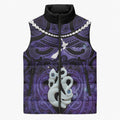 Personalised Maori Matariki Manaia Waiporoporo Sleeveless Puffer Jacket Maori Kowhaiwhai Pattern Galaxy