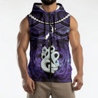 Personalised Maori Matariki Manaia Waiporoporo Sleeveless Zip Hoodie Maori Kowhaiwhai Pattern Galaxy