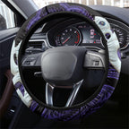 Maori Matariki Manaia Waiporoporo Steering Wheel Cover Maori Kowhaiwhai Pattern Galaxy