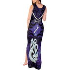 Personalised Maori Matariki Manaia Waiporoporo Tank Maxi Dress Maori Kowhaiwhai Pattern Galaxy