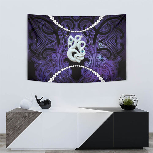 Maori Matariki Manaia Waiporoporo Tapestry Maori Kowhaiwhai Pattern Galaxy