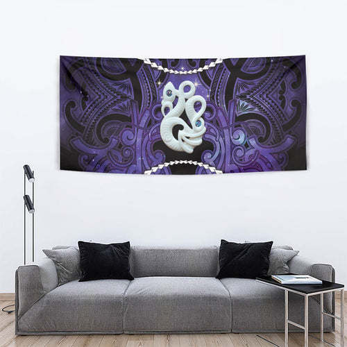 Maori Matariki Manaia Waiporoporo Tapestry Maori Kowhaiwhai Pattern Galaxy