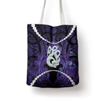 Maori Matariki Manaia Waiporoporo Tote Bag Maori Kowhaiwhai Pattern Galaxy
