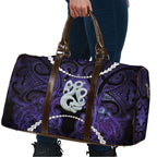 Maori Matariki Manaia Waiporoporo Travel Bag Maori Kowhaiwhai Pattern Galaxy