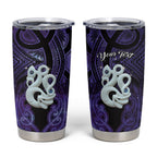Personalised Maori Matariki Manaia Waiporoporo Tumbler Cup Maori Kowhaiwhai Pattern Galaxy