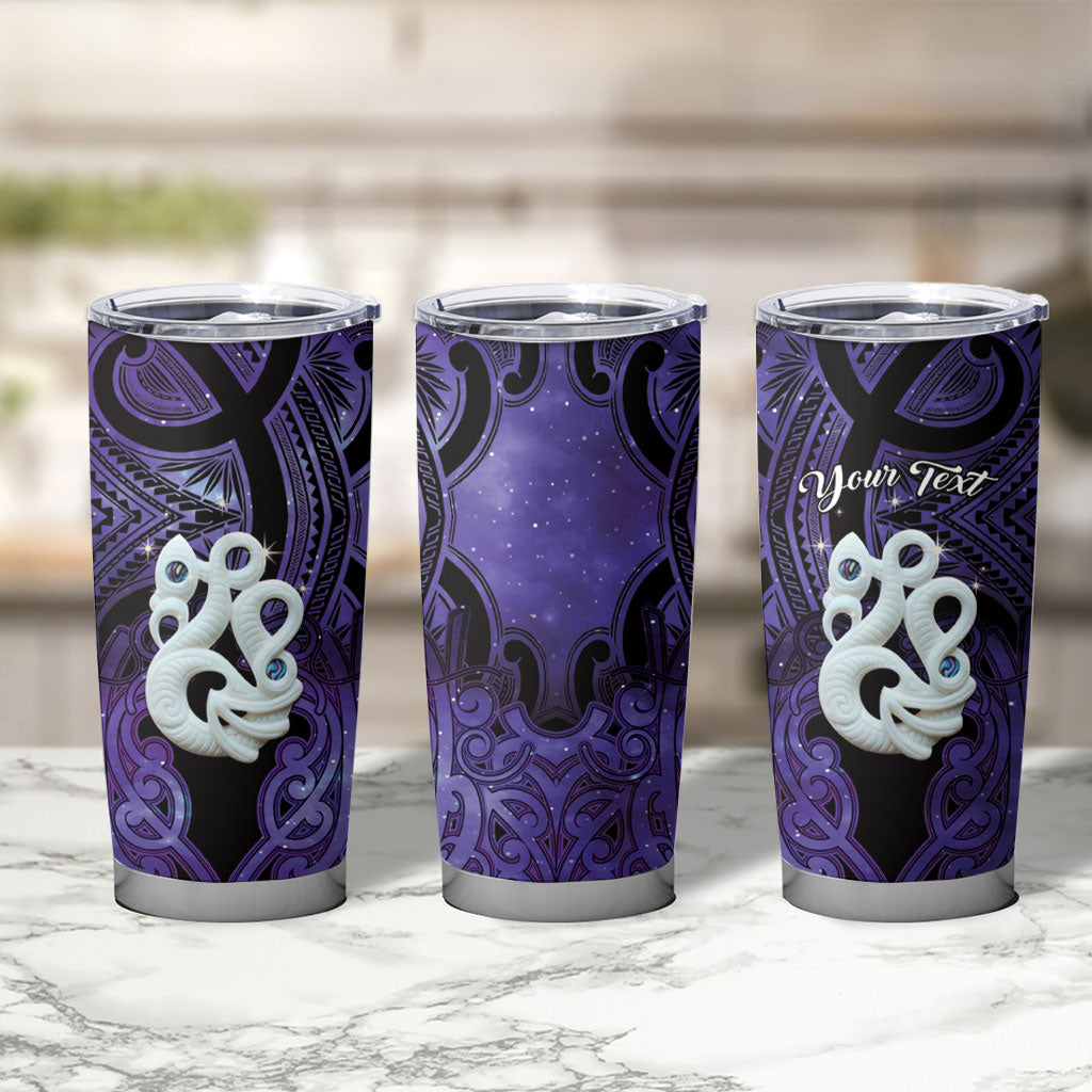 Personalised Maori Matariki Manaia Waiporoporo Tumbler Cup Maori Kowhaiwhai Pattern Galaxy