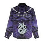 Personalised Maori Matariki Manaia Waiporoporo Women Casual Shirt Maori Kowhaiwhai Pattern Galaxy