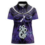 Personalised Maori Matariki Manaia Waiporoporo Women Polo Shirt Maori Kowhaiwhai Pattern Galaxy
