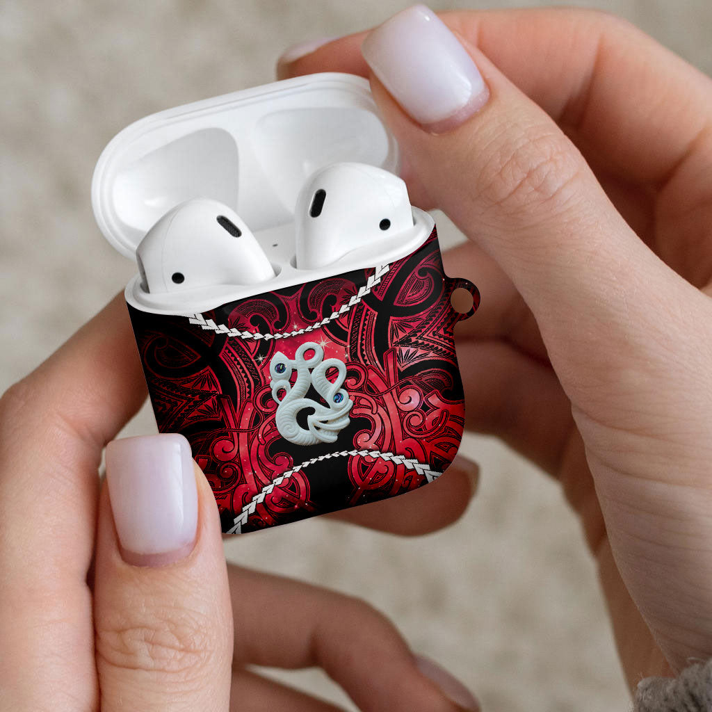 Maori Matariki Manaia Whero AirPods Case Maori Kowhaiwhai Pattern Galaxy