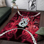 Maori Matariki Manaia Whero Area Rug Maori Kowhaiwhai Pattern Galaxy