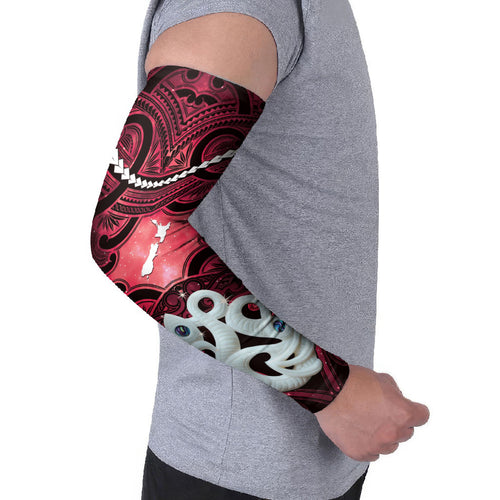 Personalised Maori Matariki Manaia Whero Arm Sleeves Maori Kowhaiwhai Pattern Galaxy
