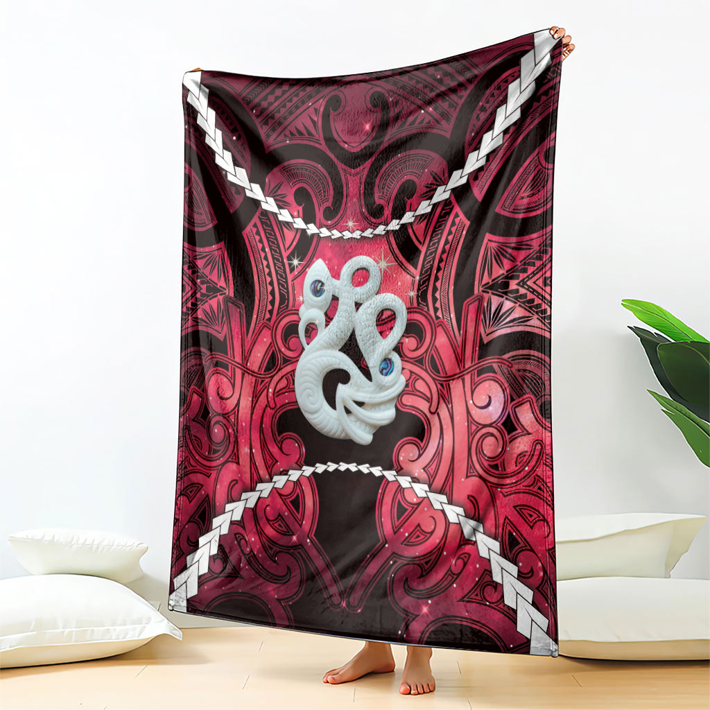 Maori Matariki Manaia Whero Blanket Maori Kowhaiwhai Pattern Galaxy