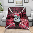 Maori Matariki Manaia Whero Blanket Maori Kowhaiwhai Pattern Galaxy