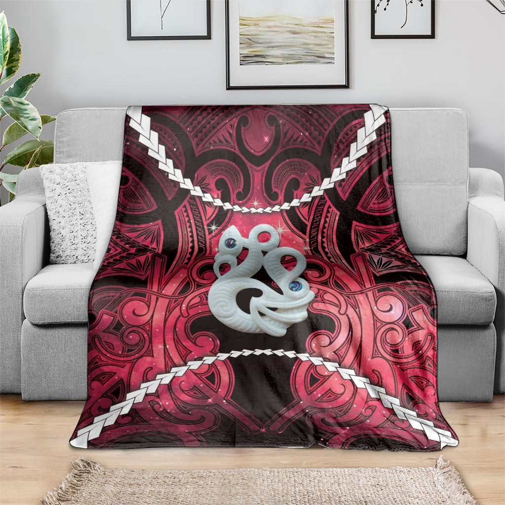 Maori Matariki Manaia Whero Blanket Maori Kowhaiwhai Pattern Galaxy