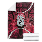 Maori Matariki Manaia Whero Blanket Maori Kowhaiwhai Pattern Galaxy