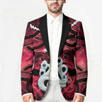 Personalised Maori Matariki Manaia Whero Blazer Maori Kowhaiwhai Pattern Galaxy