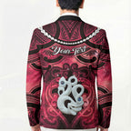 Personalised Maori Matariki Manaia Whero Blazer Maori Kowhaiwhai Pattern Galaxy