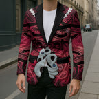 Personalised Maori Matariki Manaia Whero Blazer Maori Kowhaiwhai Pattern Galaxy