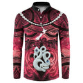 Personalised Maori Matariki Manaia Whero Button Sweatshirt Maori Kowhaiwhai Pattern Galaxy