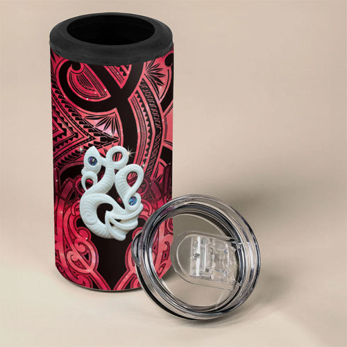 Personalised Maori Matariki Manaia Whero 4 in 1 Can Cooler Tumbler Maori Kowhaiwhai Pattern Galaxy