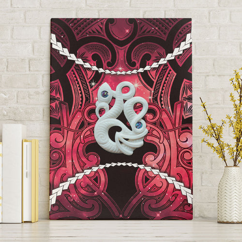 Maori Matariki Manaia Whero Canvas Wall Art Maori Kowhaiwhai Pattern Galaxy