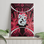 Maori Matariki Manaia Whero Canvas Wall Art Maori Kowhaiwhai Pattern Galaxy